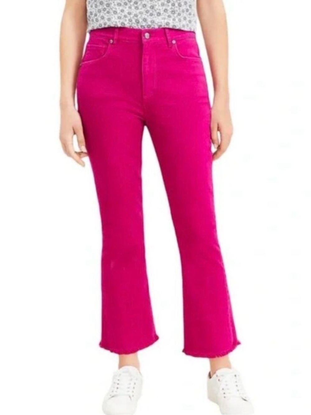 LOFT Hot Pink Flare Jeans